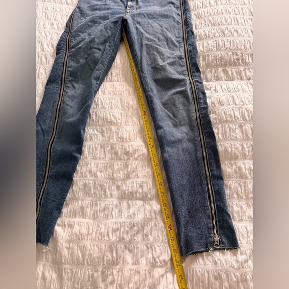 Rag & Bone Blue Skinny Jeans with Zipper Sides - Picture 8 of 8